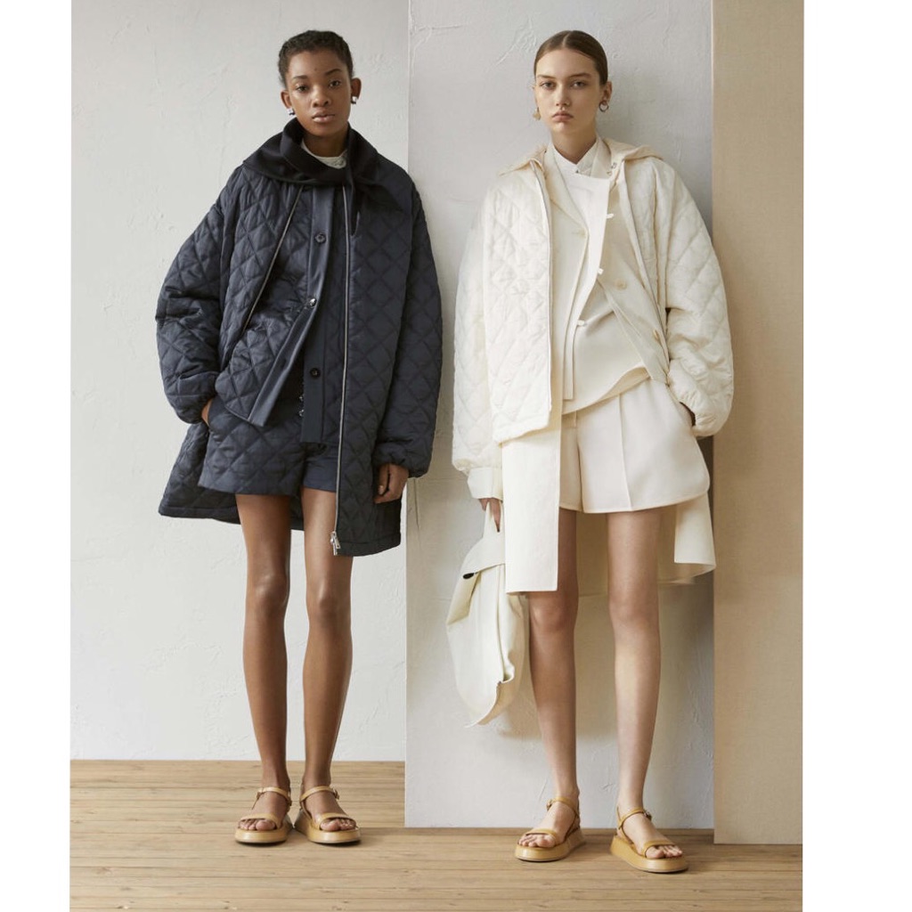 Jil Sander Giove Quilted Jacket And Shorts Set